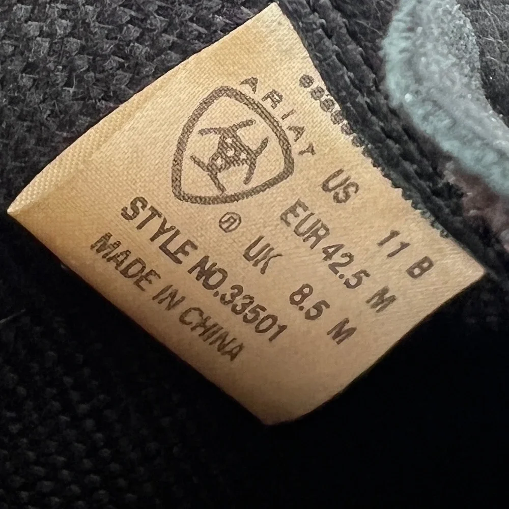 Ariat Heritage Lacer Boots Lace Up Ropers Kiltie Leather Western Womens 11 - Picture 9 of 9